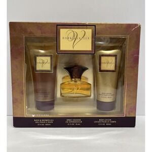 Dark Vanilla By Coty Cologne Spray & Body Lotion Shower Gel Gift Box Set NEW